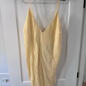 H&M Light Yellow Spaghetti Strap Dress
